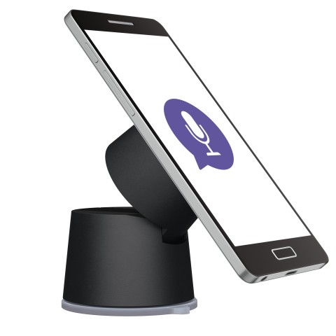 Die Zerotouch-Halterung f&uuml;r das Armaturenbrett oder die Windschutzscheibe (Bild: Logitech)